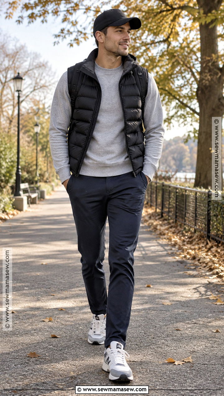 Puffer Vest Autumn Outfit - 15 Minimalist Autumn Outfit Ideas for Men