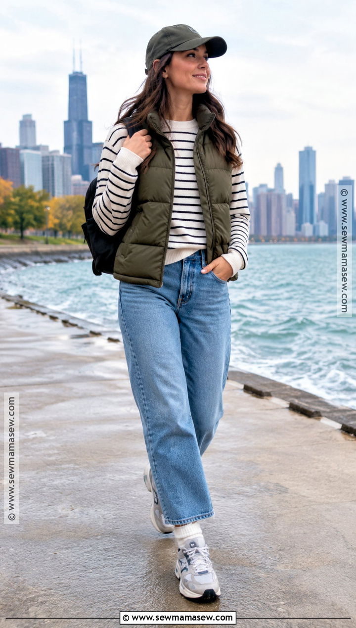 Puffer Vest Chicago Fall Outfit - 15 fall outfits in chicago