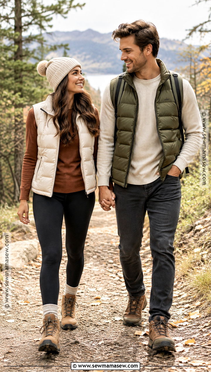 Puffer Vest Fall Couples Outfit - 15 cute fall couples outfits