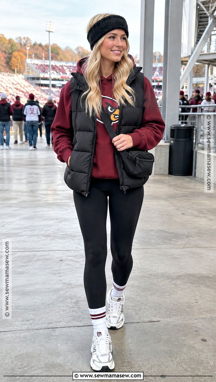 Puffer Vest Fall Game Day Outfit - 25 Fall Game Day Outfit Ideas
