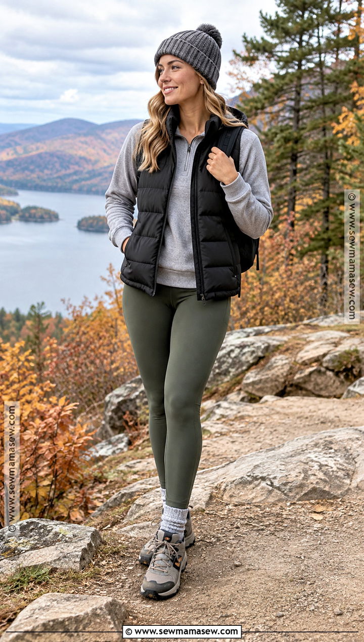 Puffer Vest Fall Travel Outfit - 15 Fall Travel Outfit Inspiration Ideas