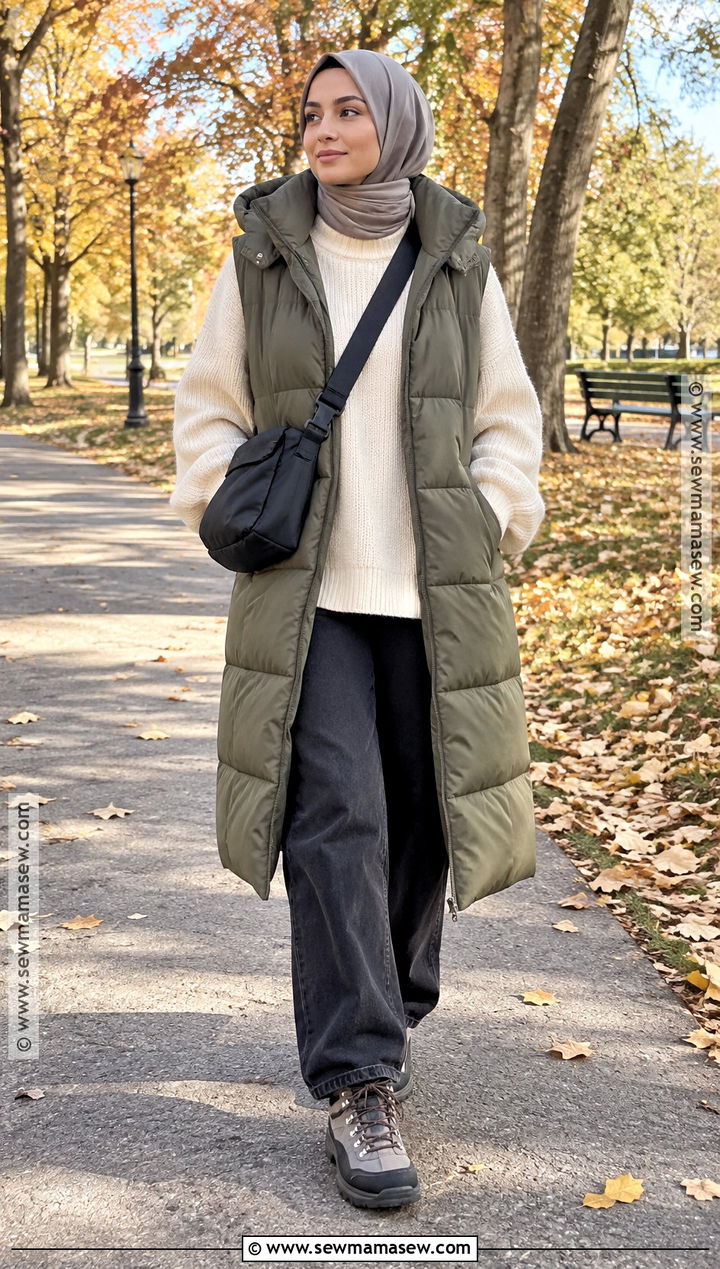 Puffer Vest Hijabi Fall Outfit - 20 Hijabi Fall Outfits Aesthetic
