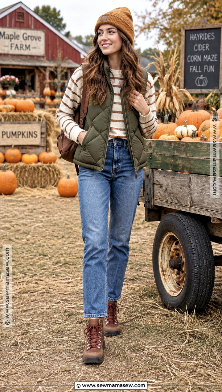 Puffer Vest Pumpkin Patch Outfit - 25 pumpkin patch outfits
