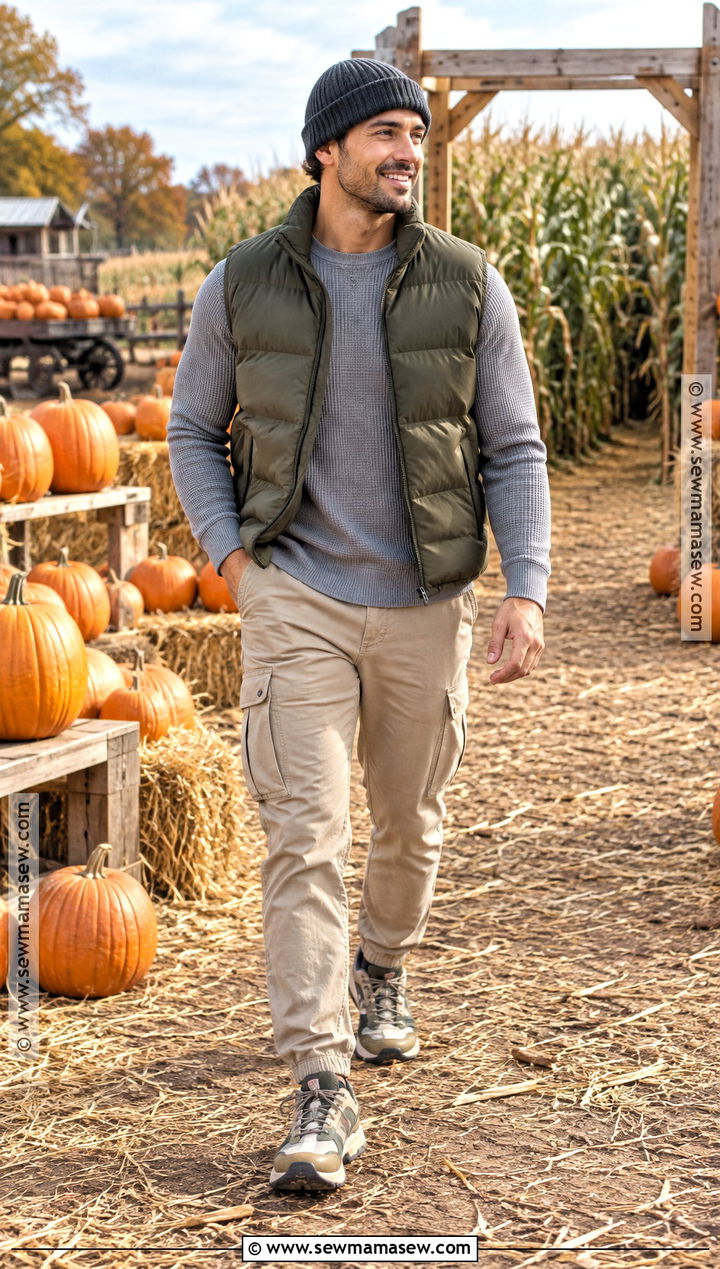 Puffer Vest Pumpkin Patch Outfit - 25 pumpkin patch outfit ideas for men