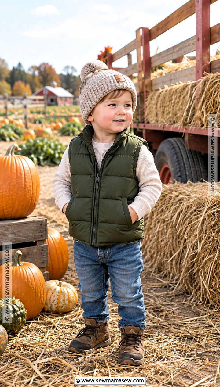 Puffer Vest Pumpkin Patch Toddler Outfit - 20 Pumpkin Patch Toddler Outfit Ideas for Boys