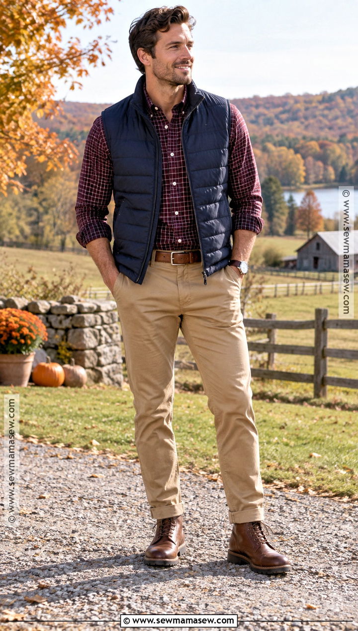 Puffer Vest Thanksgiving Outfit - 20 Mens Thanksgiving Outfit Ideas