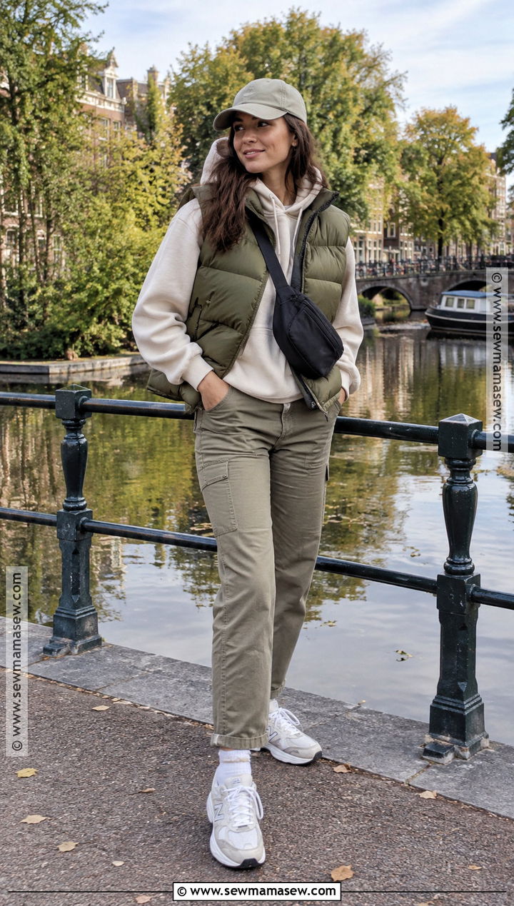 Puffer Vest With Hoodie And Trousers - 15 amsterdam fits autumn