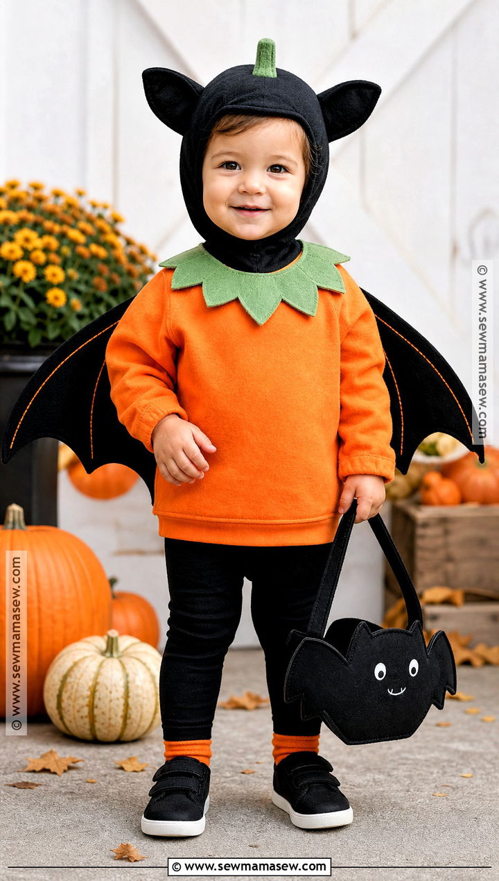 Pumpkin Bat Toddler Costume - 30 toddler bat costume ideas