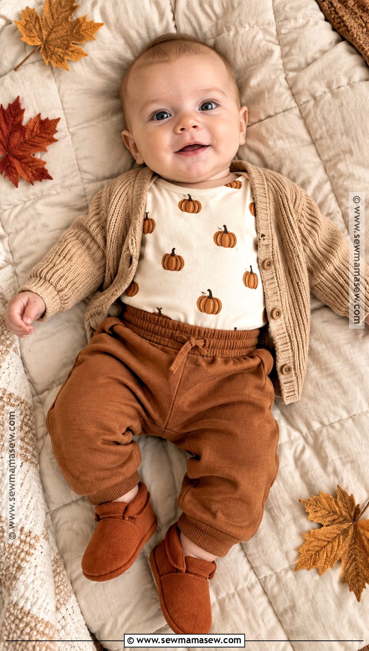 Pumpkin Bodysuit And Jogger Baby Boy Fall Outfit - 15 Baby Boy Fall Outfits 0-3 Months