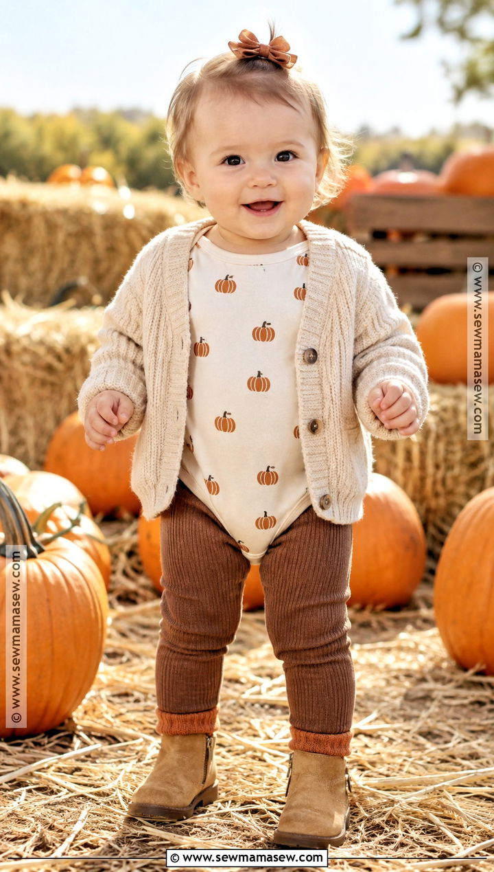 Pumpkin Bodysuit Baby Fall Outfit - 25 baby fall outfits