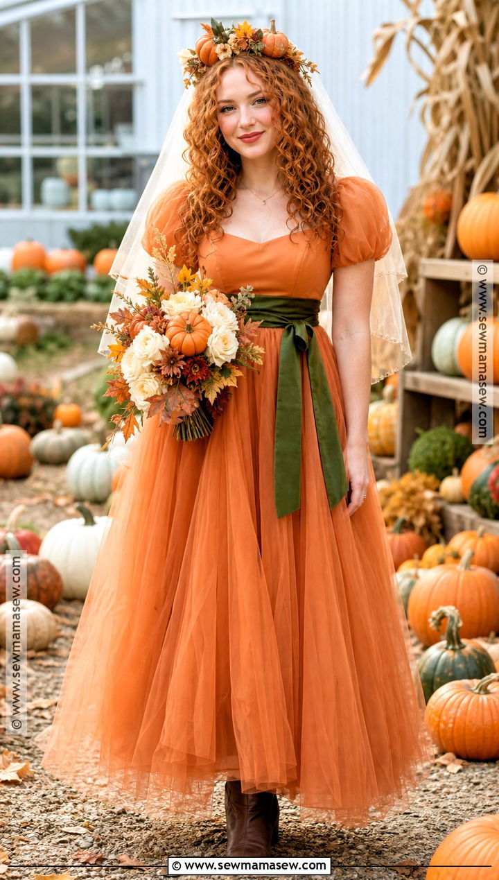 Pumpkin Bride Costume - 30 halloween bride costumes