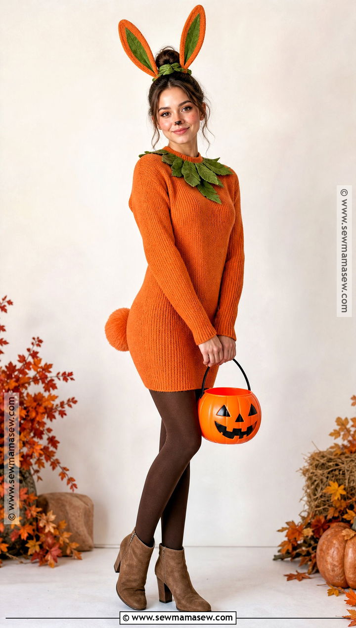 Pumpkin Bunny Costume - 30 Halloween Bunny Costume Ideas