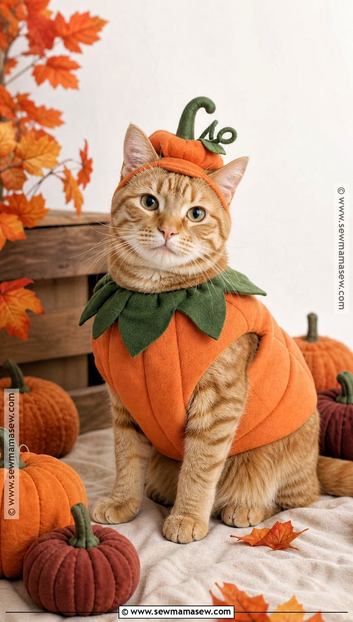 Pumpkin Cat Costume - 30 Halloween Costume Ideas for Cats