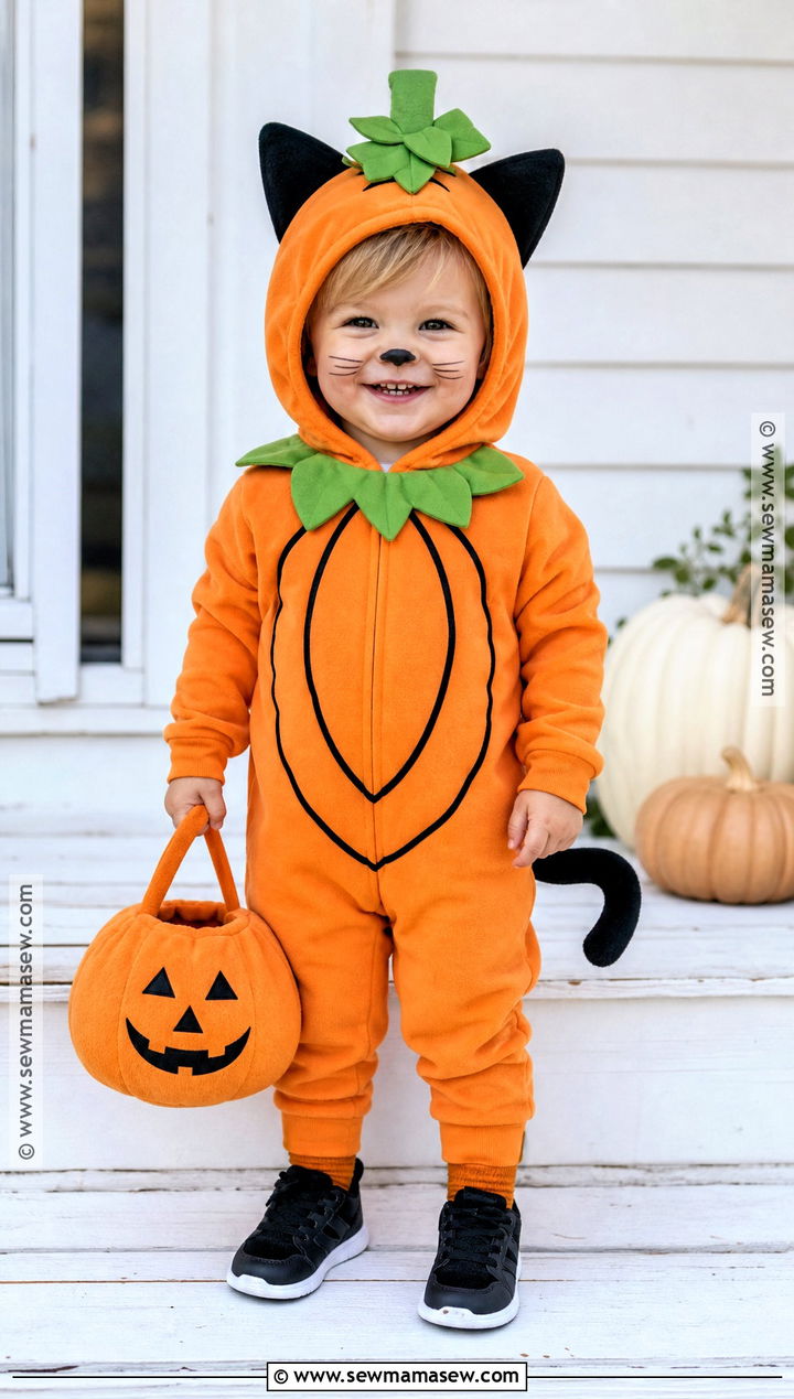 Pumpkin Cat Costume - 30 toddler cat costume ideas