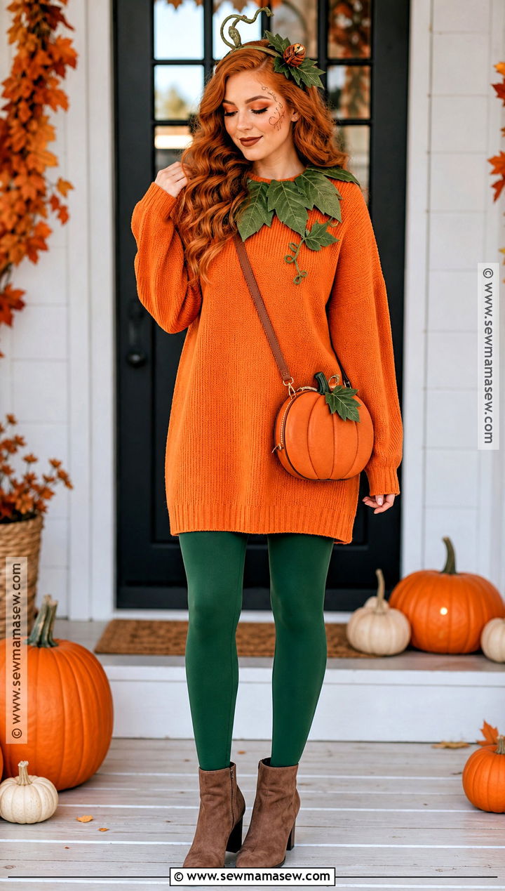 Pumpkin Costume With Orange Dress - 30 costume outfits