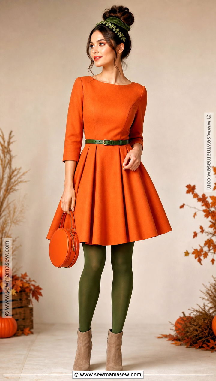 Pumpkin Costume With Orange Mini Dress - 35 chic halloween costumes