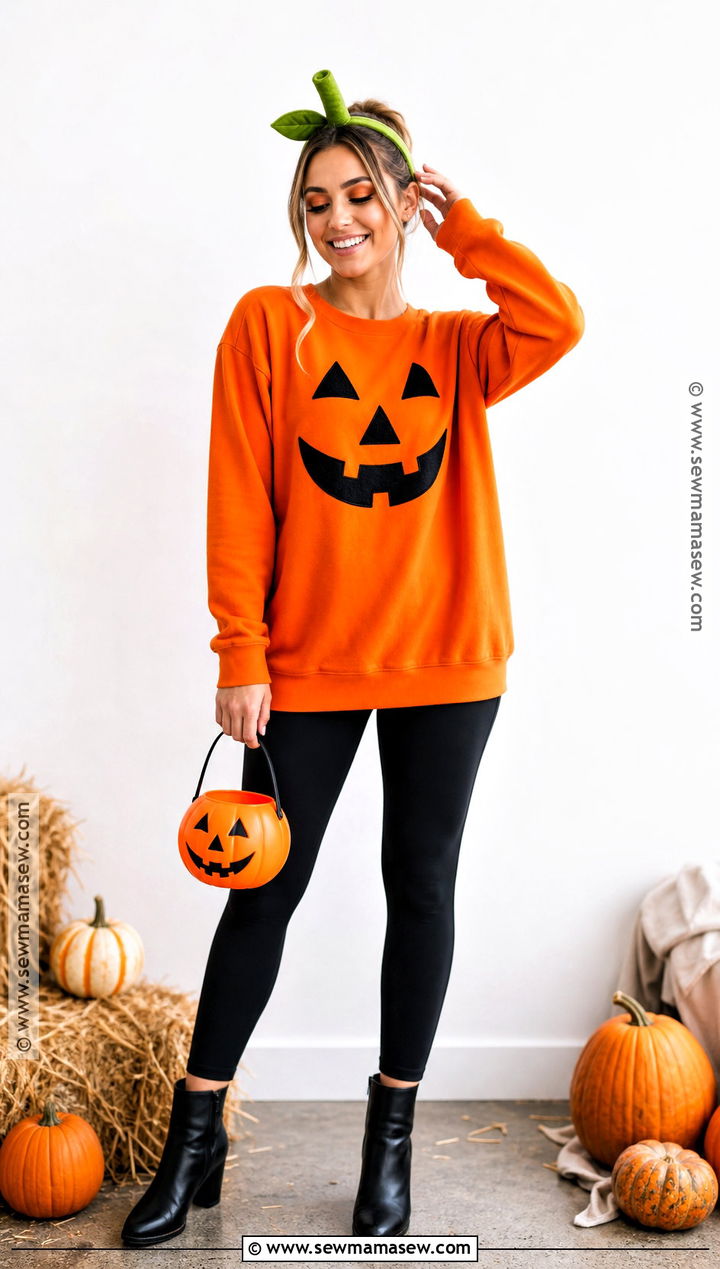 Pumpkin Costume - 40 low effort halloween costume ideas