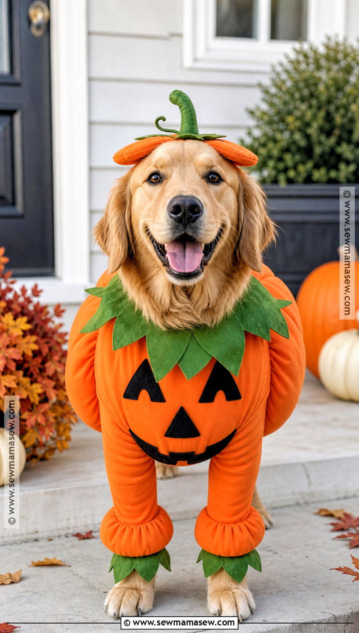 Pumpkin Dog Costume - 40 dog costume ideas
