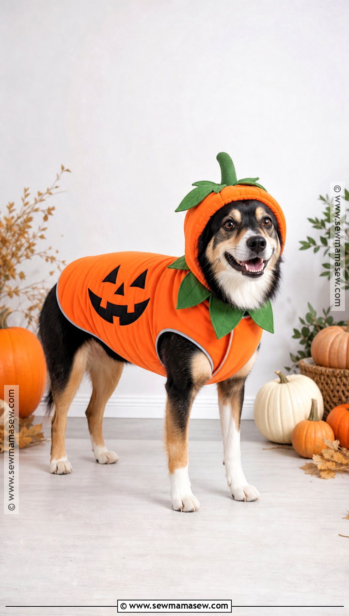 Pumpkin Dog Halloween Costume - 45 dog halloween costumes