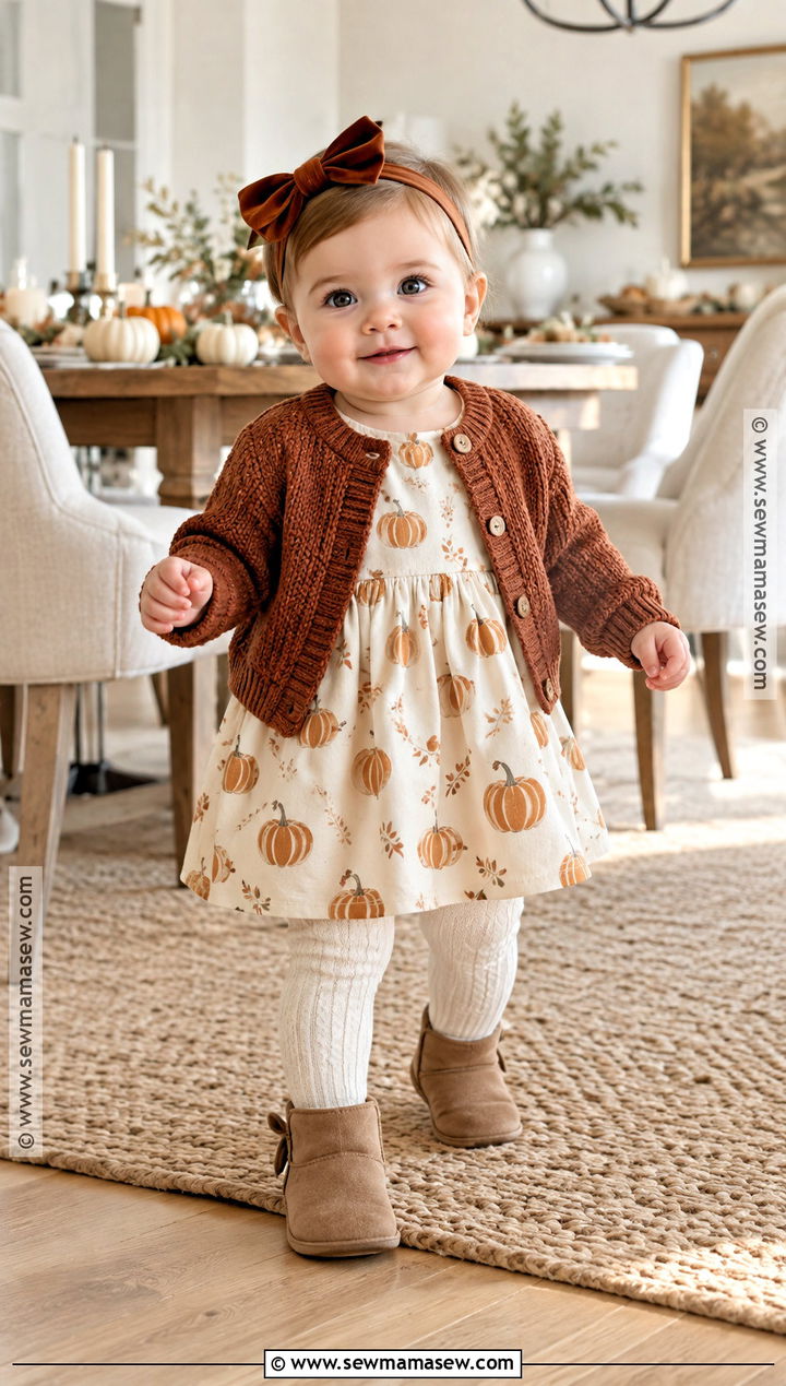 Pumpkin Dress Thanksgiving Baby Outfit - 15 thanksgiving baby outfits