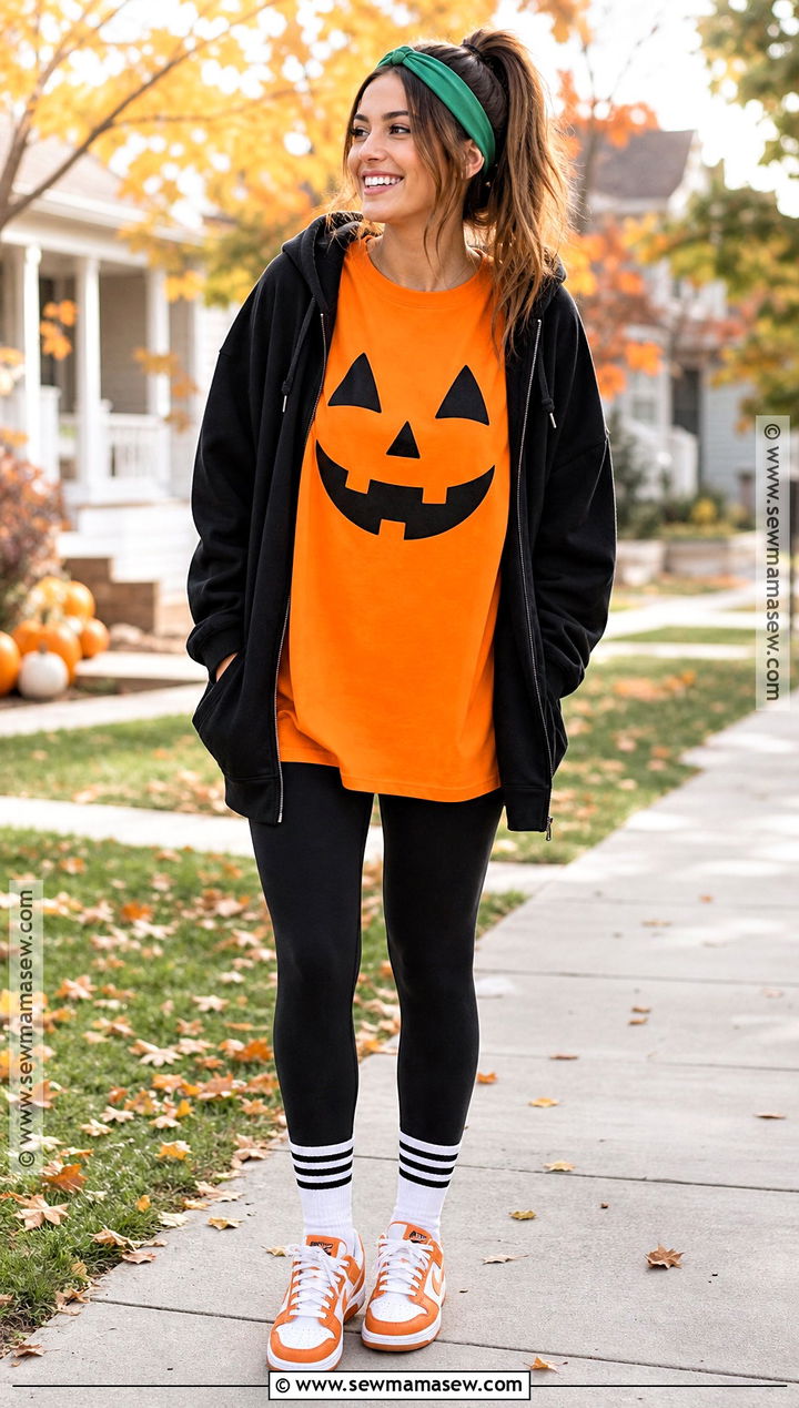 Pumpkin Face Halloween Shirt - 30 Halloween Shirt Design Ideas