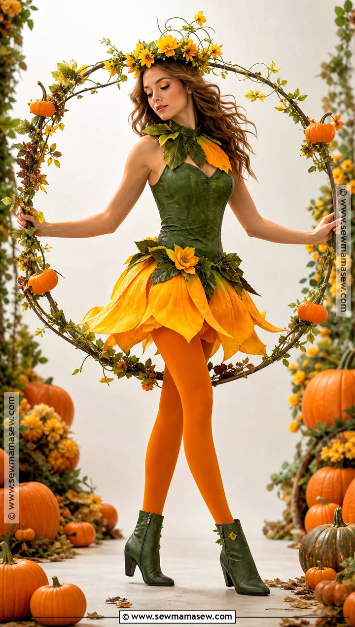 Pumpkin Flower Costume - 40 pumpkin costume ideas