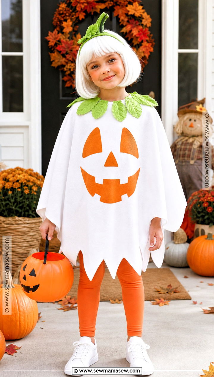 Pumpkin Ghost Costume - 35 ghost halloween costume ideas