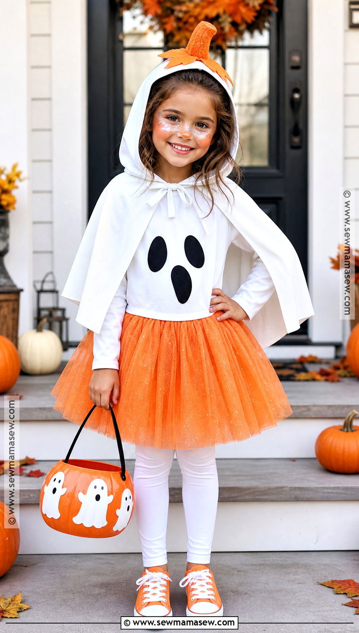 Pumpkin Ghost Costume - 30 kids ghost costume ideas