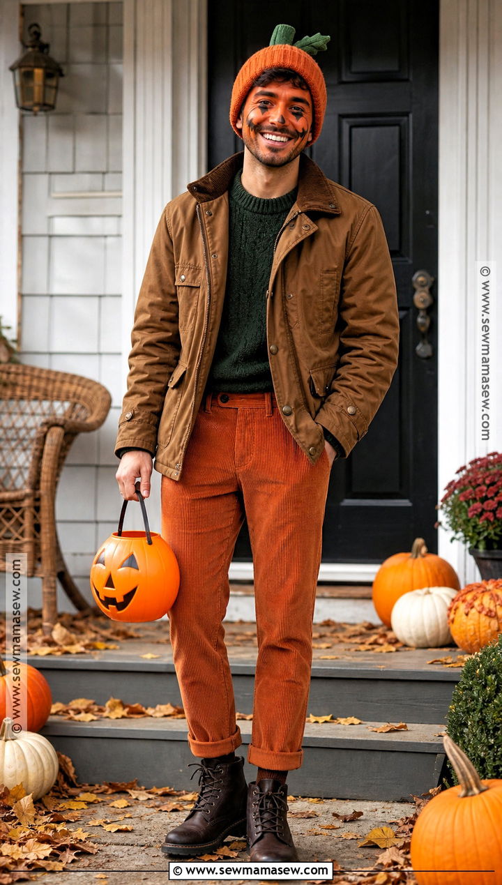 Pumpkin Head Halloween Outfit - 35 halloween outfit ideas for men