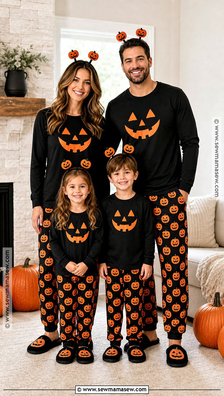 Pumpkin Matching Family Halloween Pajamas - 30 matching halloween pajamas