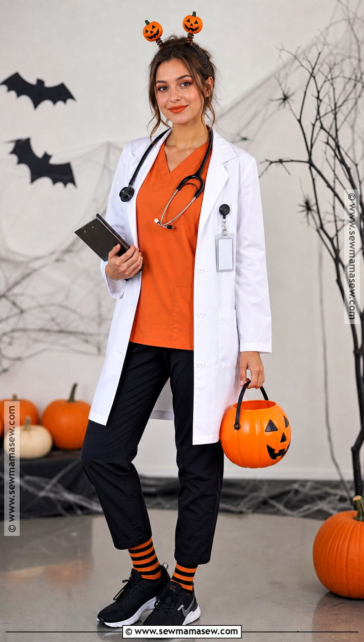 Pumpkin Nurse Costume - 30 nurse outfit halloween ideas