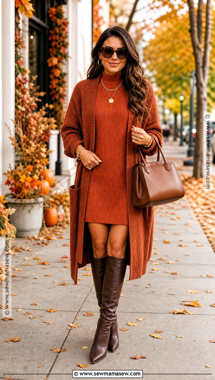 Pumpkin Orange Monochrome Halloween Outfit - 30 Halloween Fashion Outfits