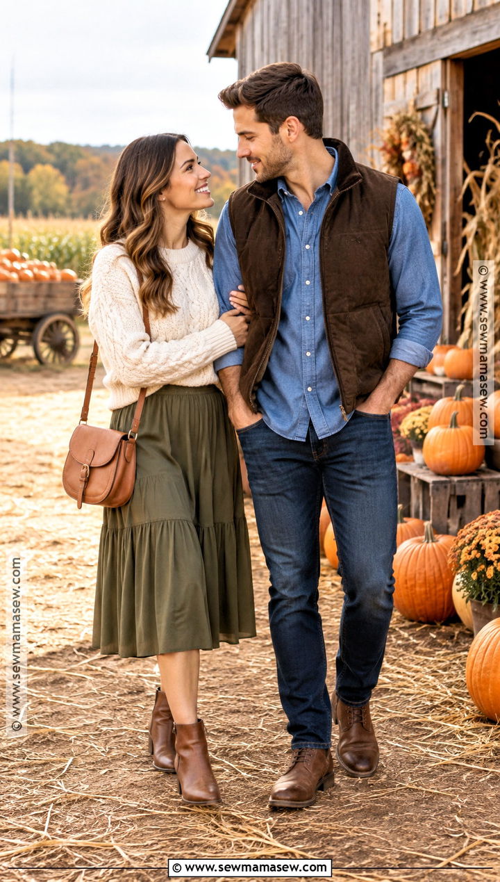 Pumpkin Patch Couple Outfit - 15 Couple Picture Outfit Ideas Fall