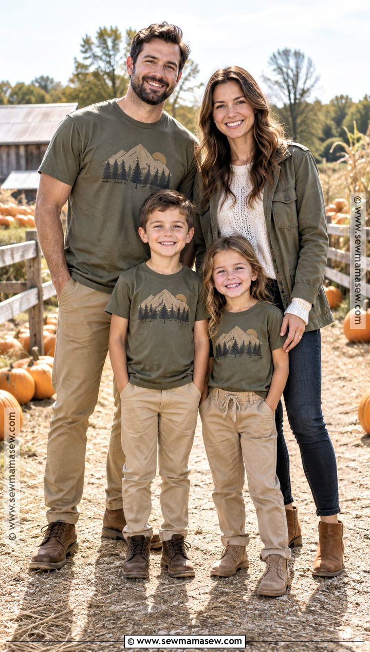 Pumpkin Patch Dad and Kids Shirts With Chinos - 15 pumpkin patch shirts for family