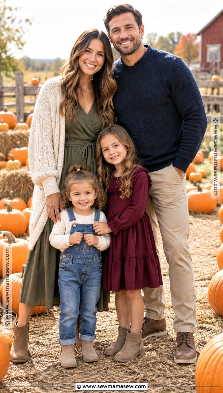 Pumpkin Patch Fall Family Photo Outfits - 20 cute fall family photo outfits