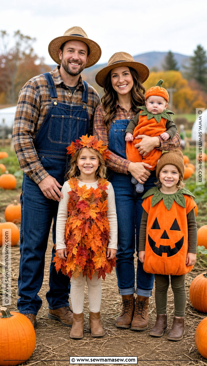 Pumpkin Patch Family Costume With Baby Pumpkin - 40 family costumes with for babies