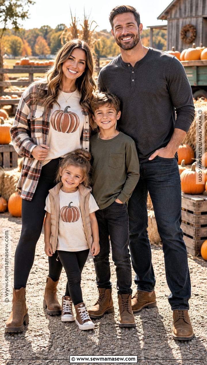 Pumpkin Patch Mama and Mini Shirts With Leggings - 15 pumpkin patch shirts for family