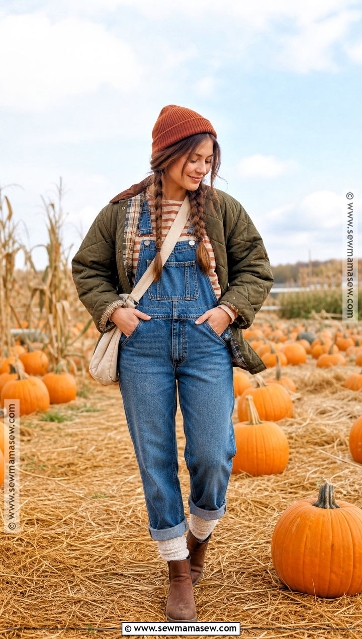 Pumpkin Patch Overalls Halloween Outfit - 40 halloween fits