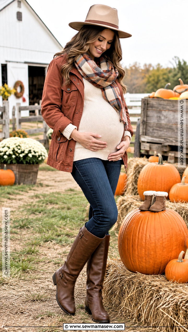 Pumpkin Patch Pregnancy Announcement Outfit - 20 Fall Pregnancy Announcement Outfit Ideas
