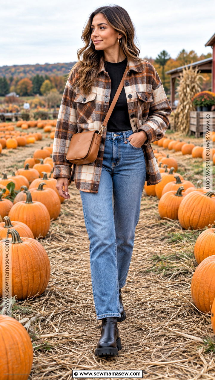 Pumpkin Patch Shacket And Straight Leg Jeans - 15 Pumpkin Patch Clothes