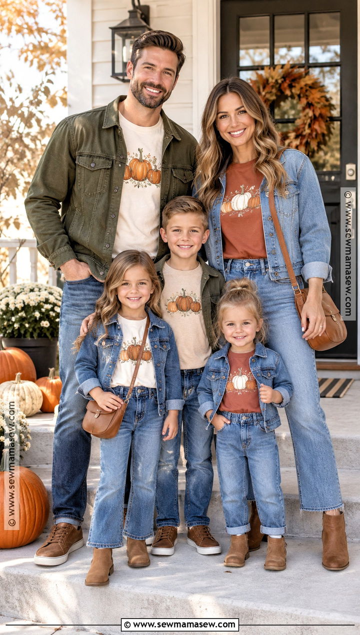 Pumpkin Patch T Shirts With Denim Jackets - 15 thanksgiving tshirt ideas for family