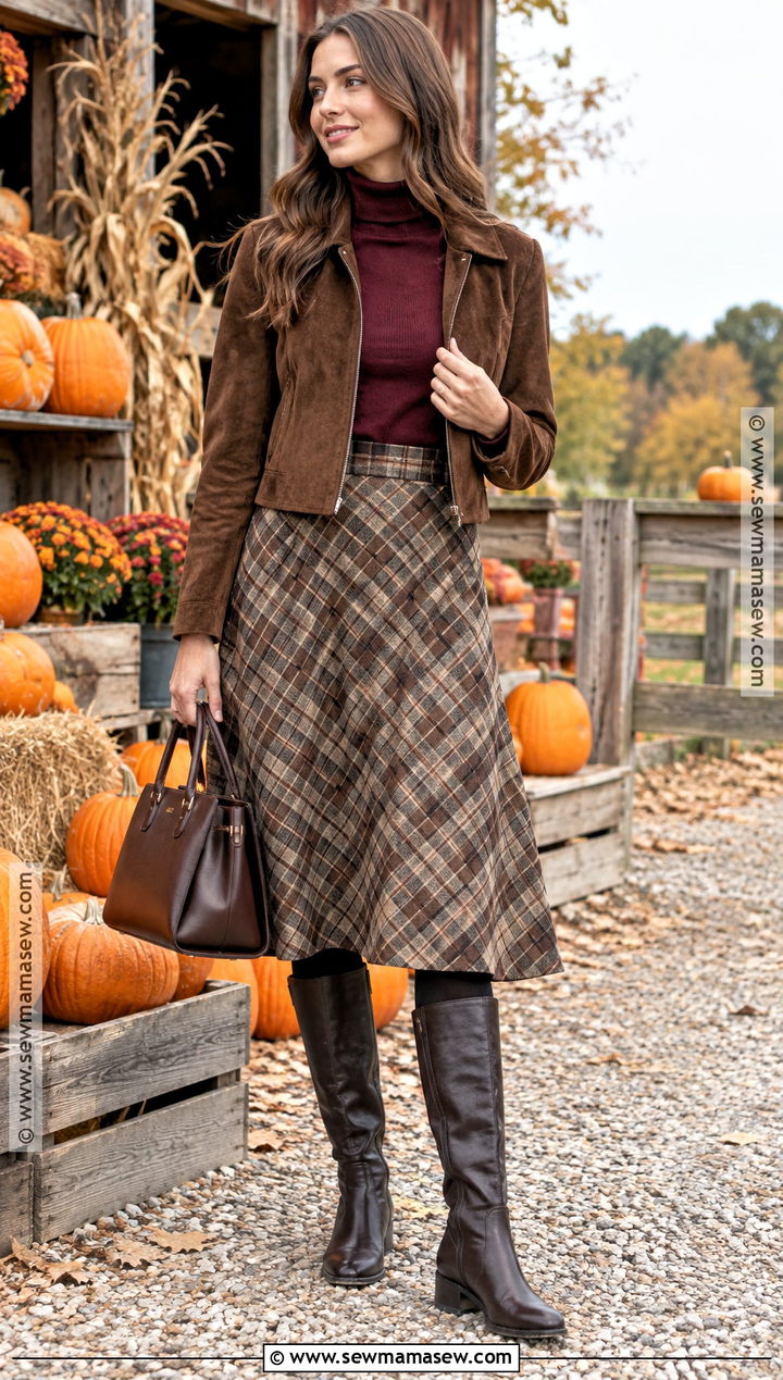 Pumpkin Patch Turtleneck And Plaid Skirt - 15 Pumpkin Patch Clothes