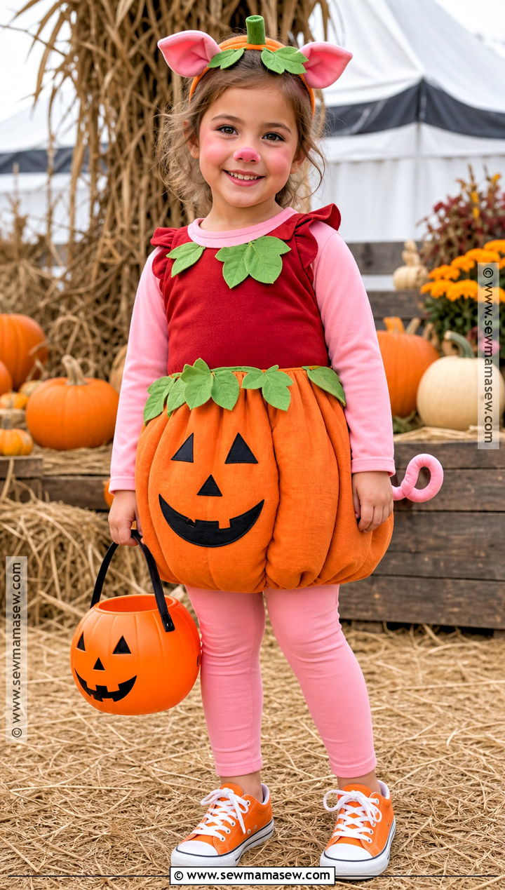 Pumpkin Peppa Pig Costume With Orange Skirt - 30 peppa pig costume ideas