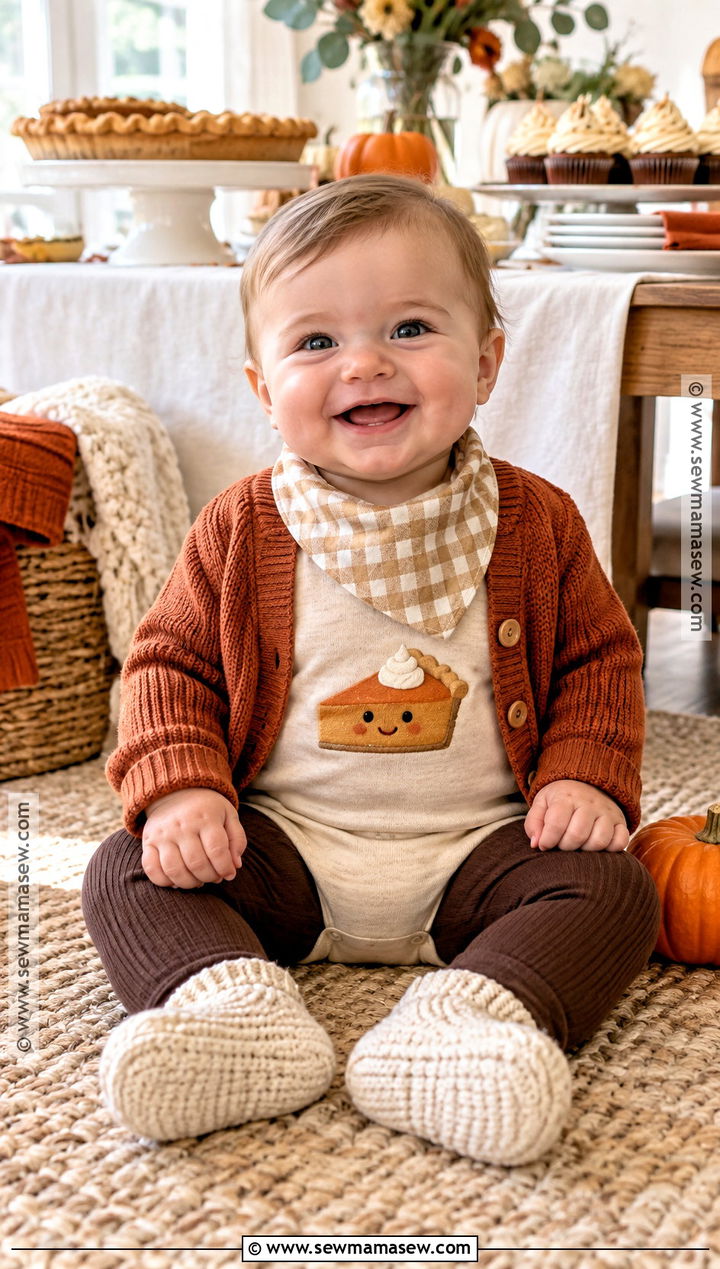 Pumpkin Pie Onesie Outfit - 15 thanksgiving onesie ideas for boys