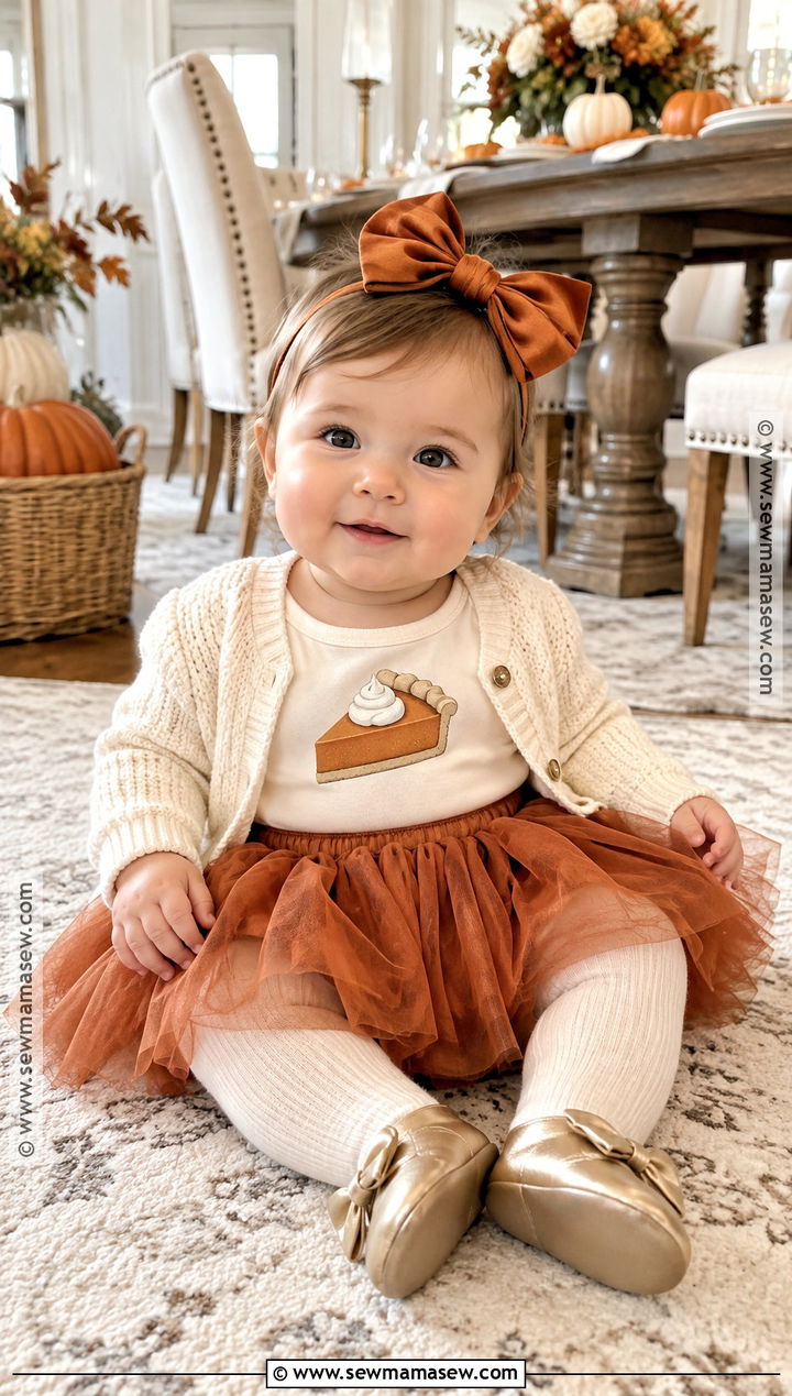 Pumpkin Pie Thanksgiving Onesie Outfit - 20 thanksgiving onesie ideas