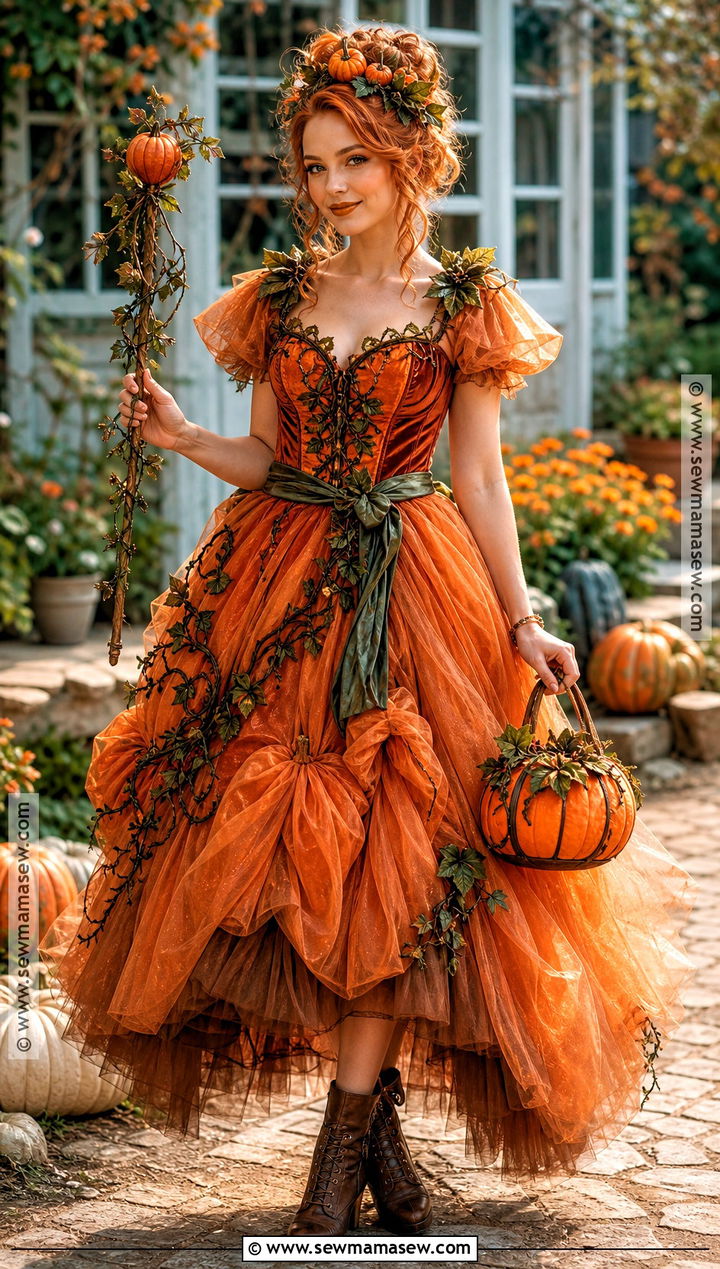 Pumpkin Princess Costume - 45 princess halloween costume ideas