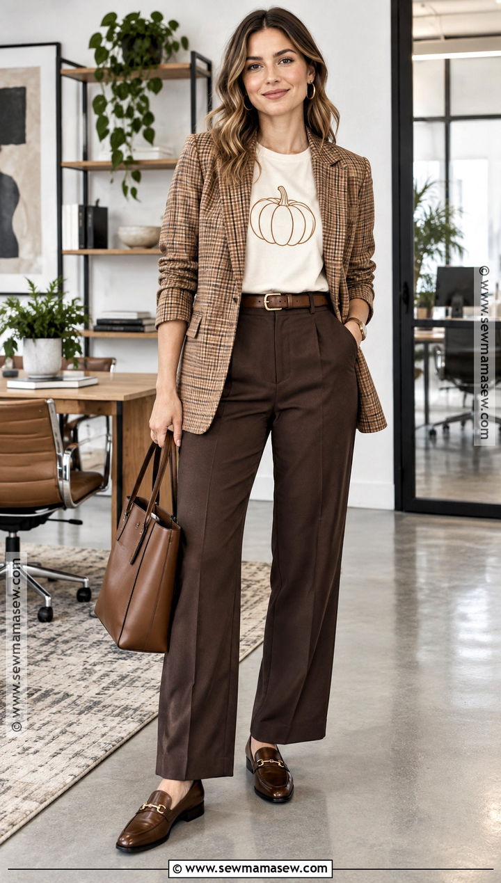 Pumpkin Shirt With Blazer And Trousers - 20 pumpkin shirt ideas