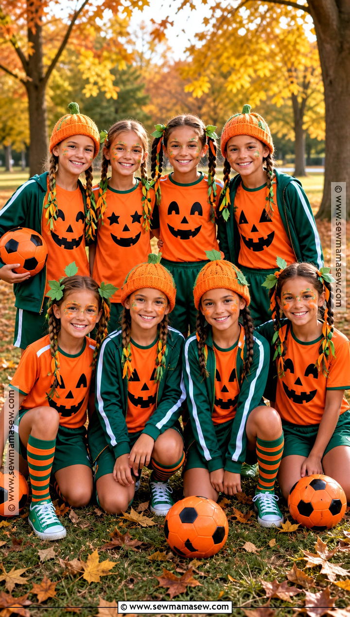 Pumpkin Soccer Team Costume - 30 Soccer Team Halloween Costumes