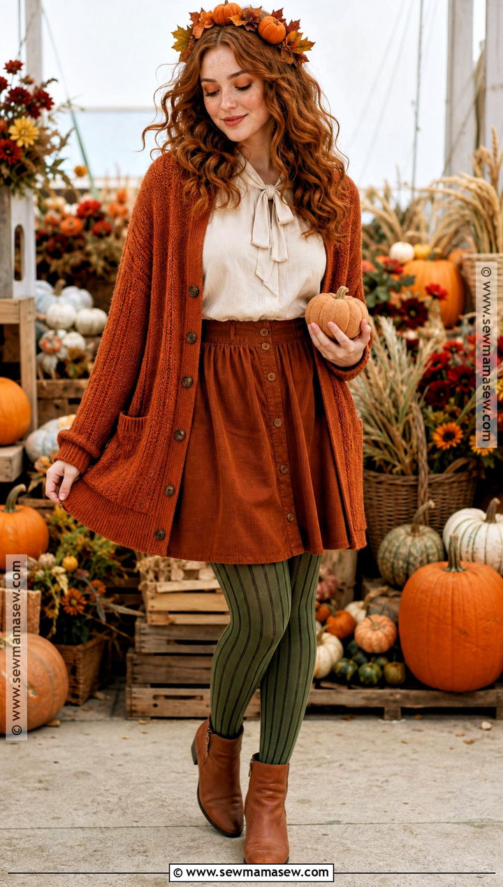 Pumpkin Spice Costume With Orange Cardigan - 35 strawberry shortcake characters costumes