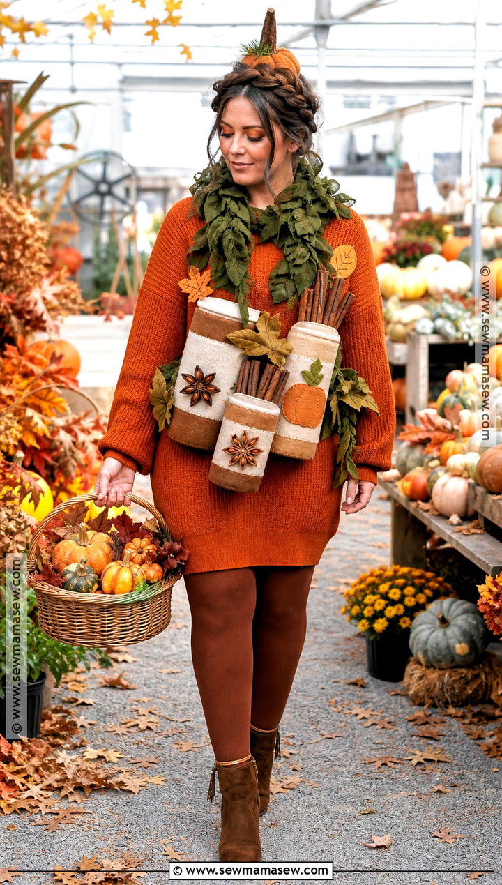Pumpkin Spice Costume - 35 punny halloween costumes